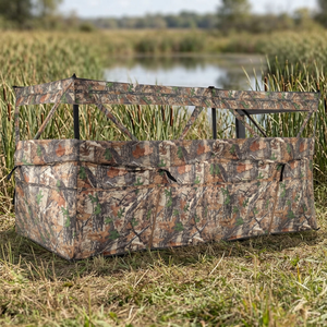 Capanno da Caccia Panoramico a 360 Gradi con 4 Pannelli Modulari Mimetici, Porte Unidirezionali per Cani, Accessorio per Montaggio Conveniente - Product Image 3