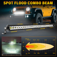 Barre lumineuse de travail tout-terrain étanche IP67 de 29 pouces, 90W, 6000 lumens, faisceau combiné spot/diffuse, 12V pour camion/SUV/ATV/UTV/bateau, garantie 12 mois