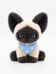 Gato de Peluche Personalizable con Diseño de Bandana, Agrega tu Logotipo, Adorable Muñeco de Gatito, Compañero para Escritorio y Cama - Product Image 1
