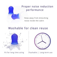 Bouchons d'oreilles réutilisables CE en silicone souple pour la protection auditive, réduction du bruit, pour le sommeil et les vols, avec étui de voyage noir