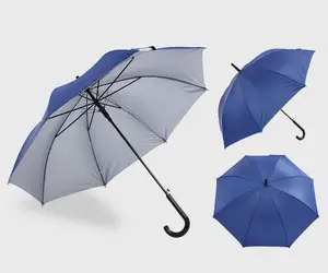 批发便宜定制高尔夫直筒礼品户外雨伞，带塑料J手柄