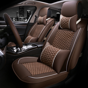 Fundas para Asientos Delanteros y Traseros Coverado, 5 Piezas, Protectores de Asientos de Coche de Cuero Nappa Impermeables, Juego Completo, Ajuste Universal para Interiores de Automóviles - Product Image 2
