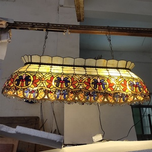 Lustre Tiffany Baroque à 6 lumières en acrylique et cristal pour salle à manger, bar à domicile - Product Image 5