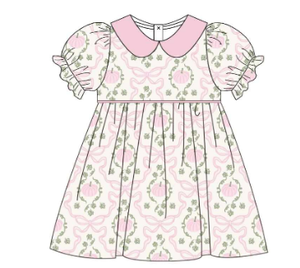 Abbigliamento Smock per Bambini, Neonati e Bambine, Vestiti Coordinati per Fratelli, Abito Floreale con Fiocchi a Forma di <span class=keywords><strong>Zucca</strong></span> per il Giorno del Ringraziamento - Product Image 2