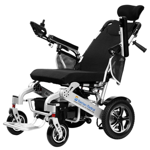 Silla de Ruedas Eléctrica Reclinable Automática con Respaldo Alto, Plegable, de Lujo, con Control Remoto para Adultos - Product Image 2