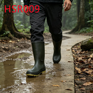 รองเท้าบูทยางกันฝน HY, แบบขึ้นรูปชิ้นเดียว PVC เงา/ด้าน รุ่น Hua Singh ในจอร์เจีย ราคาถูกสุดๆ พร้อมสายรัดนิรภัย HSR010 - Product Image 5