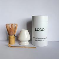 Ensemble d'accessoires pour matcha : fouet en bambou, cuillère, tamis micro en acier inoxydable, combinaison aléatoire personnalisée, support pour fouet à matcha