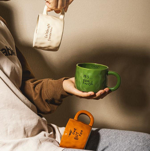 <span class=keywords><strong>Taza</strong></span> de Café de Cerámica Estilo Nórdico, <span class=keywords><strong>Taza</strong></span> 3D Pintada a Mano con Esmalte de Color Sólido, Personalizable con <span class=keywords><strong>Texto</strong></span>, <span class=keywords><strong>Taza</strong></span> de Té Minimalista para Oficina - Product Image 5