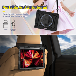 เคสแท็บเล็ตสำหรับเด็ก ขายดี สำหรับ <span class=keywords><strong>iPad</strong></span> <span class=keywords><strong>Pro</strong></span> <span class=keywords><strong>11</strong></span> <span class=keywords><strong>2021</strong></span> ช่องใส่ปากกา เคสแข็งแรงทนทาน ซิลิโคนป้องกันอย่างดี พร้อมขาตั้งหมุนได้ - Product Image 6