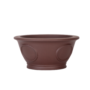 Maceta de Arcilla Morada Yixing, Grande, Redonda, Hecha a Mano, para Bonsái, Estilo Chino, para Plantas de Escritorio - Product Image 5