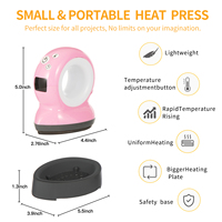 Presse à chaud électrique portable mini 110V pour tissu, sublimation, estampage à chaud, transfert d'impression sur t-shirt, sweat-shirt