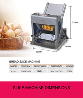 Meilleure trancheuse à pain commerciale 12mm ustensiles de cuisine électriques en acier inoxydable nouvelle usine de Guangzhou pour griller les accessoires de farine