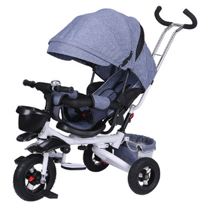 Poussette pour enfants avec pare-soleil, scooter pour enfants de 1 à 3 à 6 ans, vélo à 3 roues pour enfants, tricycle pour bébé, siège pivotant pour vélo Papa semi-<span class=keywords><strong>inclinable</strong></span> - Product Image 1