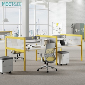 Muebles de Oficina, Escritorio Modular para 6 Personas, Estación de Trabajo de Oficina, Cubículo para 4 Personas, Espacio para Personal, Sala de Reuniones - Product Image 1