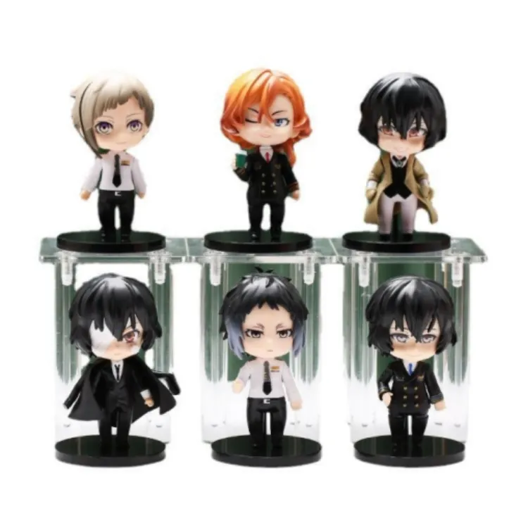 High Quality 6-Piece Set of Bungo Stray Dogs Anime Dazai Osamu Action Figures