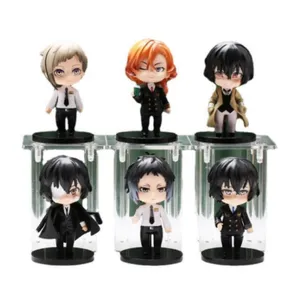 Kualitas tinggi 6 buah Set figur aksi Buno Stray Dogs Anime Dazai opintar