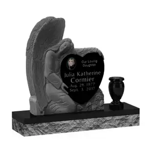 Absolute Black Granite Tombstones and Monuments Customized Headstone Designs Beautiful Gravestone