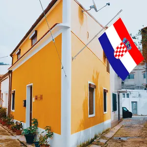 Wholesale 3x5ft Croatia flags 68D/100D polyester Customize all nations rapid shipping Reliable supplier fast delivery