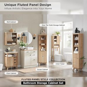 Simple solid wood <b>corner</b> <b>cabinet</b>/shelf for bathroom, toilet, and living room/kitchen. - Product Image 2