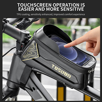 Sacoche de cadre de vélo TOSUOD à double fermeture éclair, étanche, pour VTT et vélo de route, fixation sur tube supérieur avant, accessoires de rangement pour cyclisme