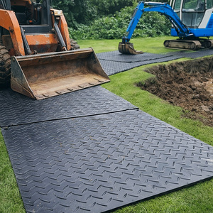Tapis <span class=keywords><strong>de</strong></span> protection du sol <span class=keywords><strong>en</strong></span> HDPE réutilisables - Tapis légers antidérapants résistants à l'huile, découpe CNC, pour travaux <span class=keywords><strong>de</strong></span> construction, pelouse et sol - Product Image 4