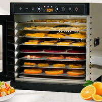 400W RVS Voedseldehydrator met 6 bakken voor fruit, groenten, zeevruchten, huishoudelijk gebruik, RVS behuizing
