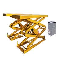 Plataforma elevadora de tijera fija portátil de elevación media para coches, elevadores de tijera hidráulicos para vehículos
