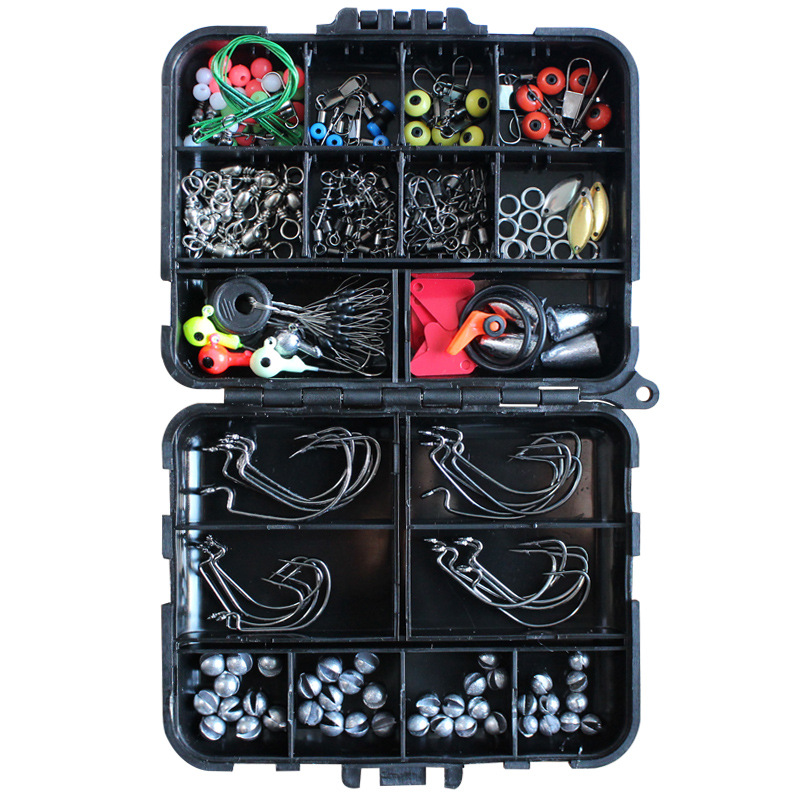 Fishing Accessories 160pcs 187pcs Hooks Swivels Weight Fishing Sinker Stoppers Connectors Sequins Lures Fishing Tackle Box Fishing Accessories 160pcs 187pcs Hooks Swivels Weight Fishing Sinker Stoppers Connectors Sequins Lures Fishing Tackle Box