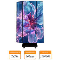 Écran d'affichage LED vertical REISS Mall, intérieur, couleur pleine, haute luminosité, machine publicitaire, écran mobile pliable à assembler