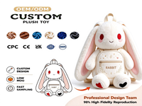 Sac en peluche personnalisé en forme de lapin, pochette de rangement douce et moelleuse pour enfants, idéale pour les voyages quotidiens, sacs en peluche lapin