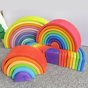 <span class=keywords><strong>Blocchi</strong></span> da Costruzione Arcobaleno per Bambini Giocattoli Educativi Montessori Set di <span class=keywords><strong>Blocchi</strong></span> <span class=keywords><strong>in</strong></span> <span class=keywords><strong>Legno</strong></span> - Product Image 2
