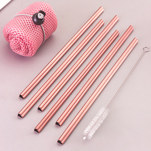 Paja de acero inoxidable 304, Pajita Rosa romántica en forma de corazón, bebida, té de la leche, fácil de limpiar con paja de regalo a mano, Día de San Valentín - Product Image 3