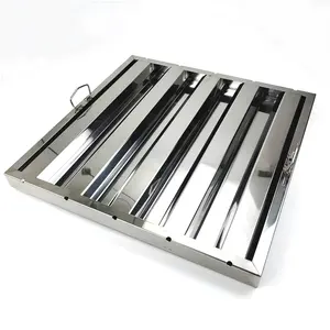 Rital Customized Kitchen Oil Catch Restaurant Range Hood Stainless Steel 201 baffle type grease filter