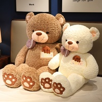 LOVE Bear mainan boneka hewan uniseks, Super lembut Teddy Bear nyaman dengan isian PP hadiah Hari Valentine Ulang Tahun sempurna
