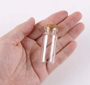 Petits bocaux en verre avec bouchon en liège Mini bocaux à message de souhait DIY décor pour l'hiver fête de noël mariage - Product Image 5