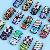Coffret de jouets pour enfants : Mini-voitures en fer blanc à rétrofriction, modèles de voitures de sport en alliage pour garçons, avec boîte cadeau