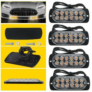 AUXITO 4X 12LED Ambre Avertissement Danger d'urgence Balise Dash Barre lumineuse stroboscopique Feux antibrouillard - Product Image 5