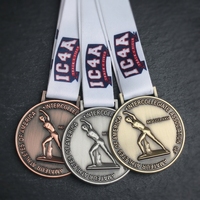 Médaille de sport en alliage de zinc de haute qualité, médaille personnalisée pour compétition d'archerie, vente en gros
