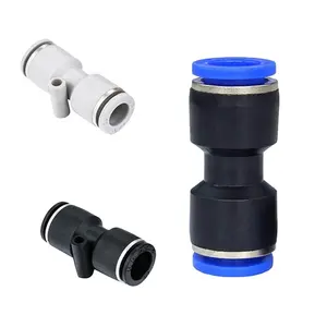PU / PUG / PUC / PG Plastic Straight Pneumatic Quick Connect Reducer Union Tube Fittings And Connectors 2 Way 6-4mm