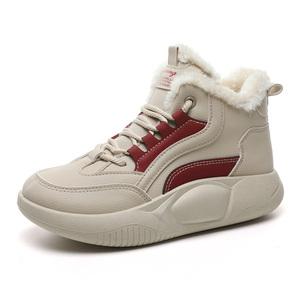 Zapatillas deportivas de algodón de caña alta con forro de felpa, novedad de invierno 2026, para estudiantes, que aumentan el calor y absorben los impactos. - Product Image 2