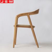 Desain baru ruang penutup gaya Nordik Modern kayu ek putih kursi makan