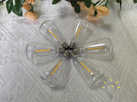 Coque en plastique incassable ST38 1W pour ampoules à filament globe E12 pour guirlandes lumineuses de jardin étanches AC/DC/solaires