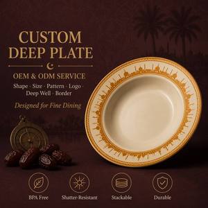 Assiette creuse en mélamine 11 pouces OEM ODM pour la famille, les banquets, les mariages, les salades, la restauration à domicile - Product Image 1