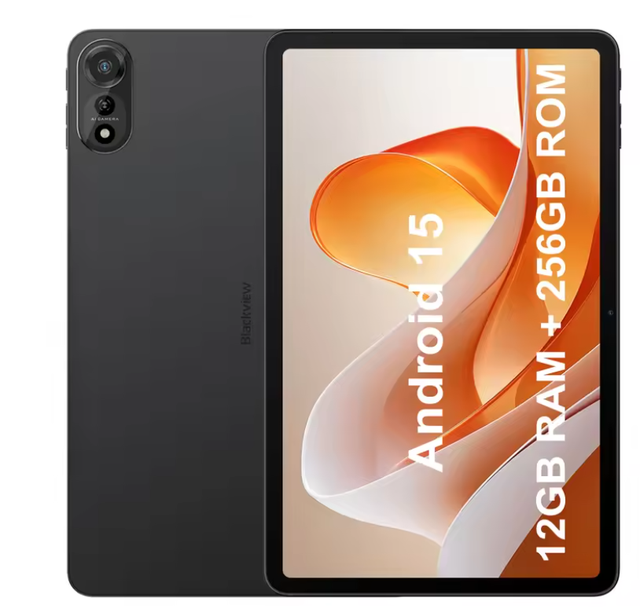 Blackview MEGA 2 Wifi Tablet PC 12'' 2K FHD+ Display Unisoc T615 12GB RAM 256GB ROM 9000mAh Battery 16MP Android 15 Tablets