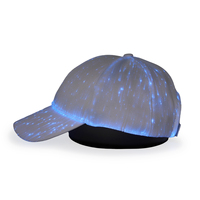 Gorra de Béisbol Luminosa Personalizada con Luces LED de 7 Colores, Gorra de Béisbol Brillante con Fibra Óptica