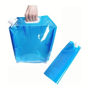 Custom <b>5L</b> Collapsible Plastic Beer Beverages Storage Container <b>Water</b> Carrier Tank Spout Bag for Camping Hiking Emergency - Product Image 2