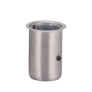 1-5/8" x 3-1/4" H Stainless Steel Leg Socket With Flanged Top