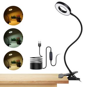 Lampe de bureau LED USB, luminosité réglable, protection des yeux, lampe à clip LED réglable pour la lecture, l'étude et le travail - Product Image 2