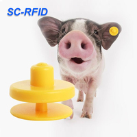 Étiquette d'oreille RFID UHF pour bétail et animaux, puce H3 pour la surveillance de l'élevage