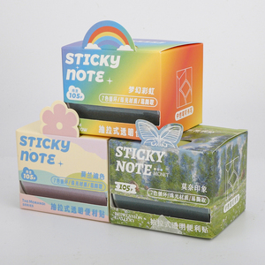 105 pz/scatola di Design Pull-Out personalizzato chiaro sfumato per Memo adesivi trasparenti perlescenti opachi per <span class=keywords><strong>Note</strong></span> adesive appiccicose - Product Image 2